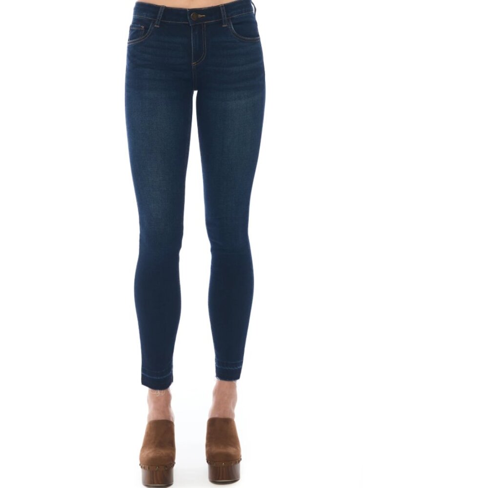 Prosperity Denim Ashley Dark Wash Release Hem Skinny